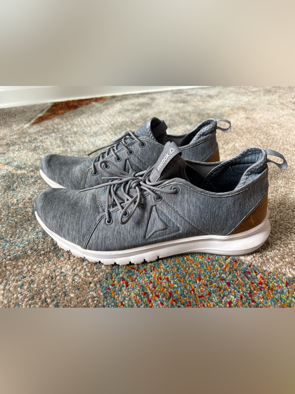 Reebok Plus Lite HTHR Gray Running Shoes Women's Size 12
